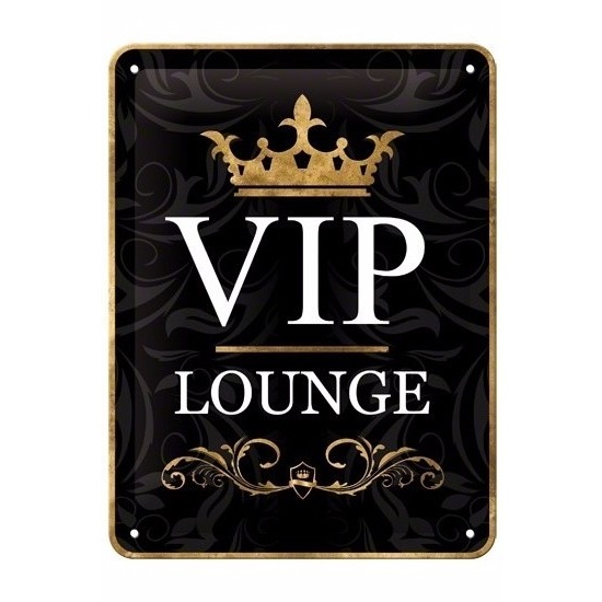VIP thema Muurdecoratie VIP Lounge 15 x 20 cm - Top Merken Winkel